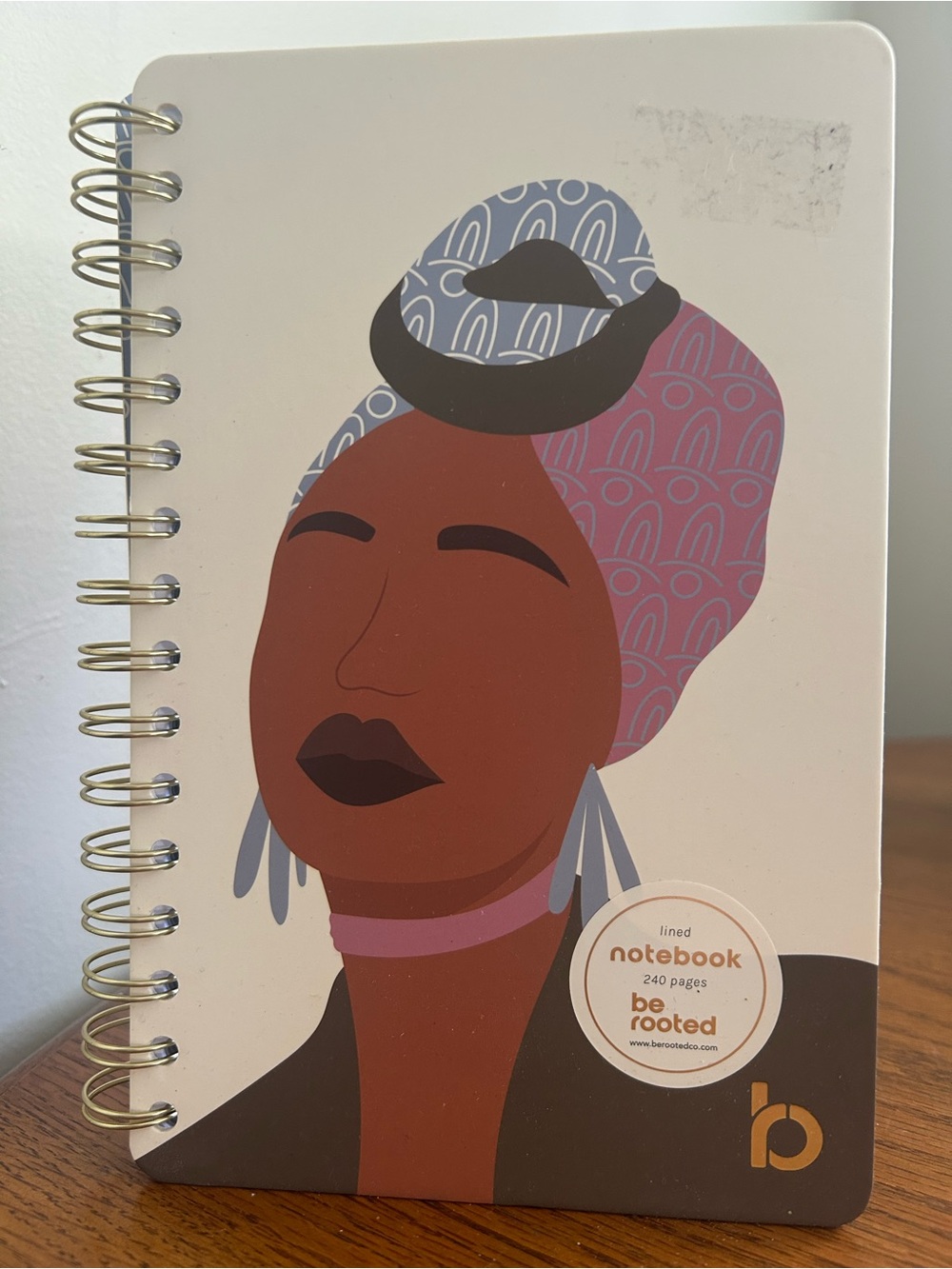 Illustrated Spiral Notebook – Pink & Blue Cover